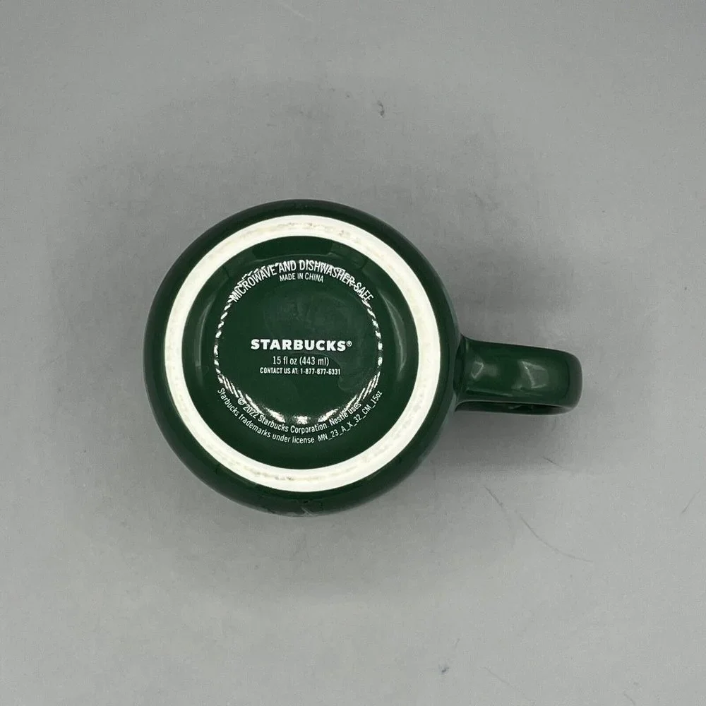Starbucks 15oz Green Multi-Color Coffee Mug Mermaid Logo 2022